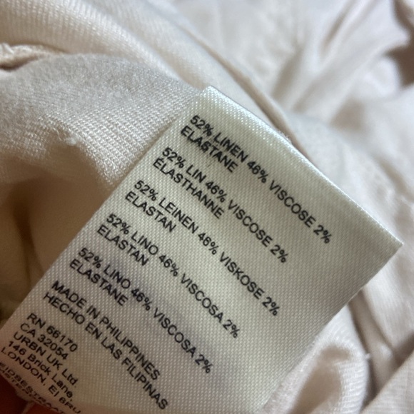 Anthropologie Maeve The Colette Wide Leg Jumpsuit Linen Edition Cream Sz 00 - Picture 6 of 7